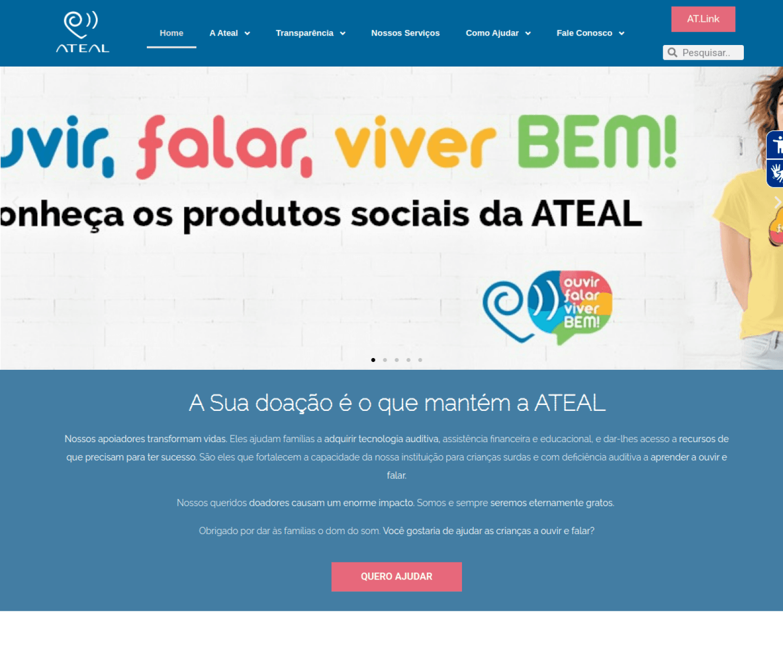 Visual do projeto ATEAL