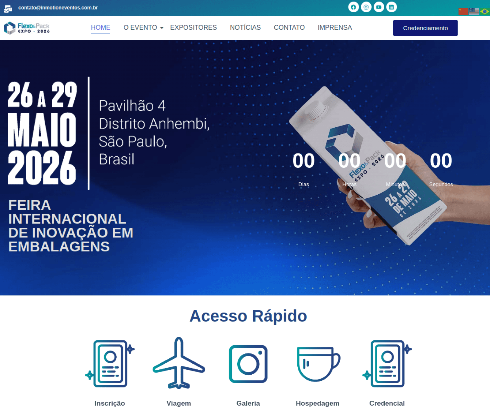 Visual do projeto FLEXO & PACK