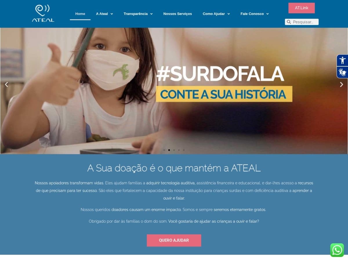 Captura do site ATEAL