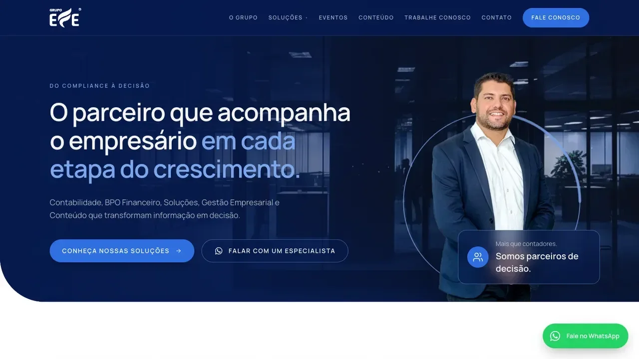 Site do Grupo EFE feito no Everest Sites